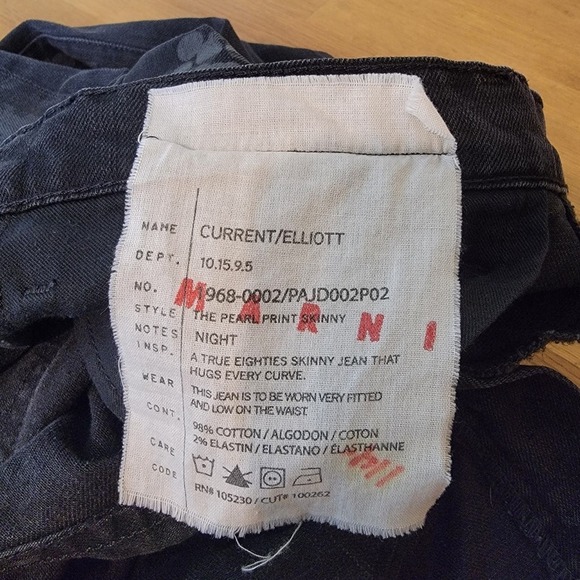 🔴 3/$25 Current Elliott Marni The Night Pearl Print Y2K Skinny Jean 27 - Picture 6 of 15